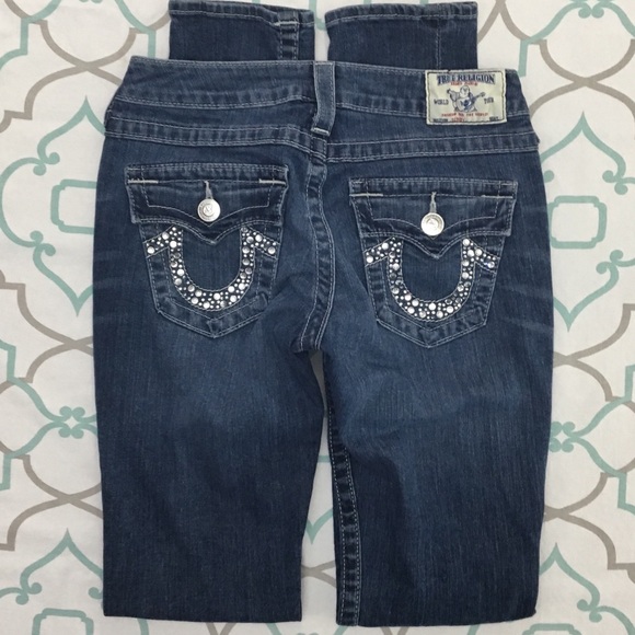 💙👖CUTE! TRUE RELIGION SKINNY👖💙28 5/6 33” SMALL - Picture 5 of 8